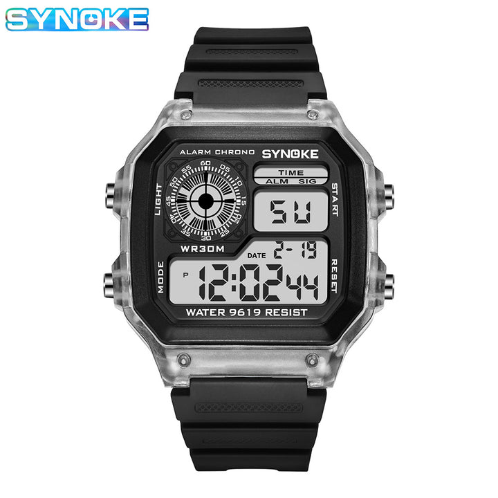 Synoke Nylon Woven Strap Retro Electronic Watch