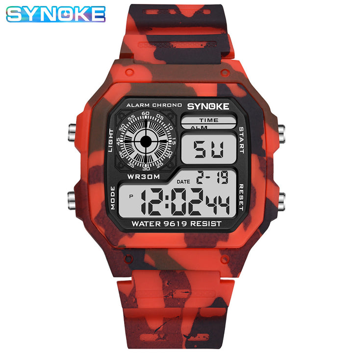 Synoke Nylon Woven Strap Retro Electronic Watch