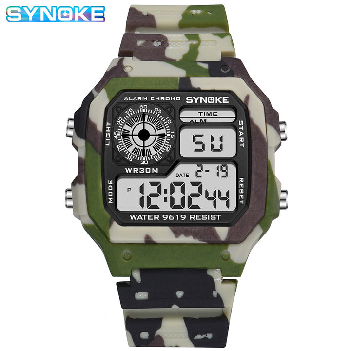 Synoke Nylon Woven Strap Retro Electronic Watch