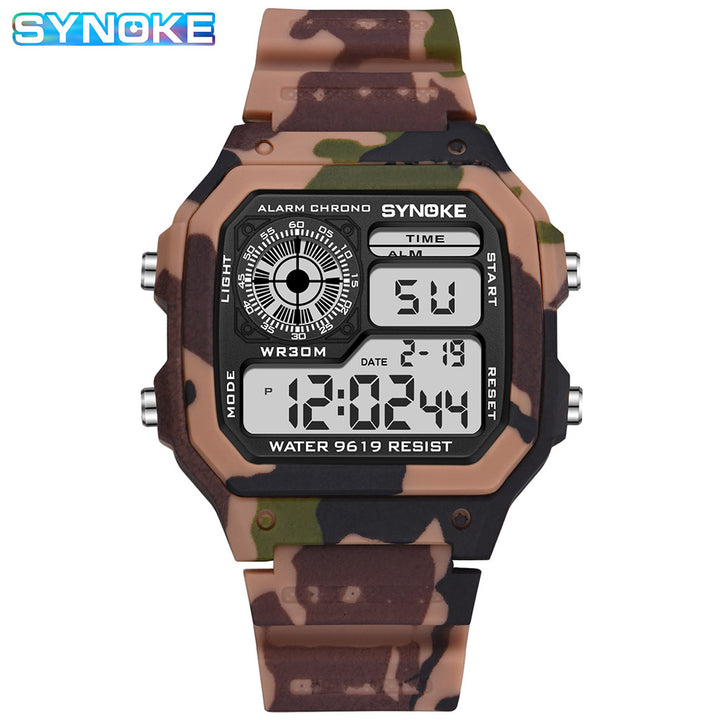 Synoke Nylon Woven Strap Retro Electronic Watch