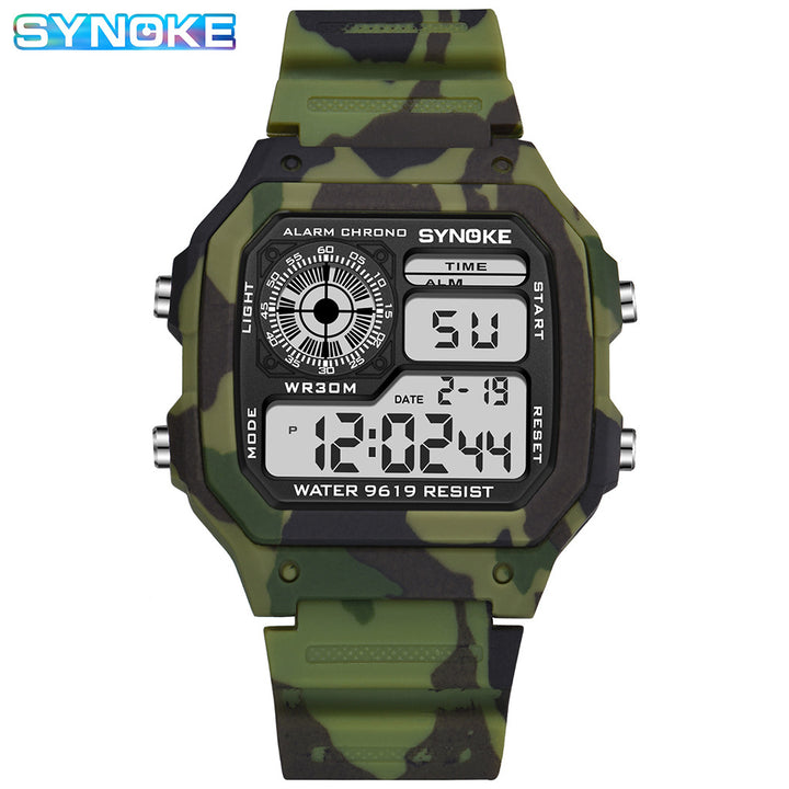 Synoke Nylon Woven Strap Retro Electronic Watch