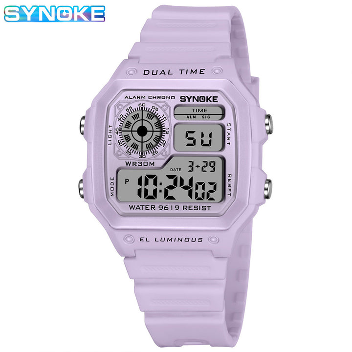 Synoke Nylon Woven Strap Retro Electronic Watch