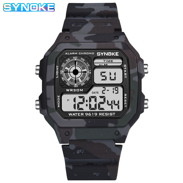 Synoke Nylon Woven Strap Retro Electronic Watch