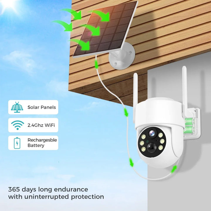 WIFI Solar Camera 4MP Human Detection