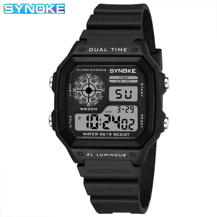 Synoke Nylon Woven Strap Retro Electronic Watch