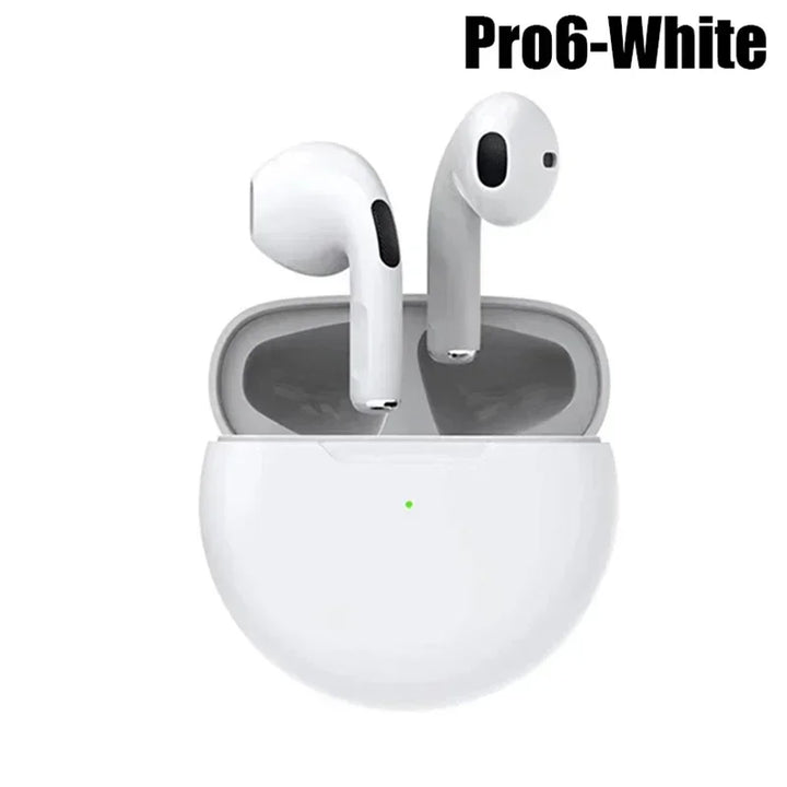 Pro 6 TWS Bluetooth earphones for iPhone