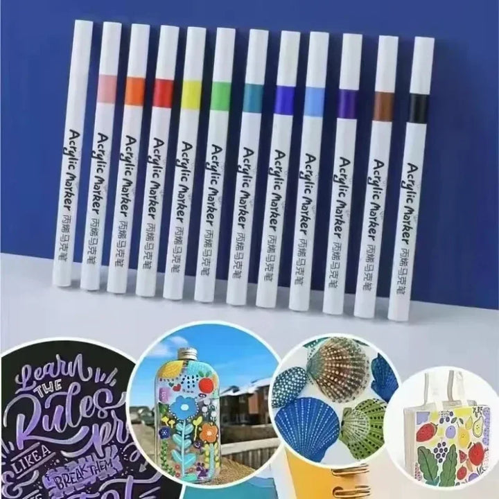 Color Acrylic Marker Pen Set – Soft Tip Creativity for Kids & Artists!
