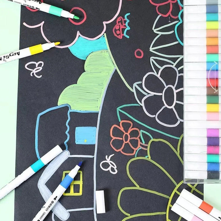 Color Acrylic Marker Pen Set – Soft Tip Creativity for Kids & Artists!