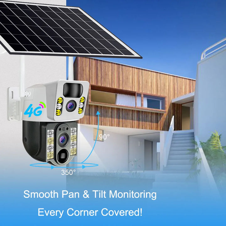 Solar Camera 8MP 4K 4G Dual Lens