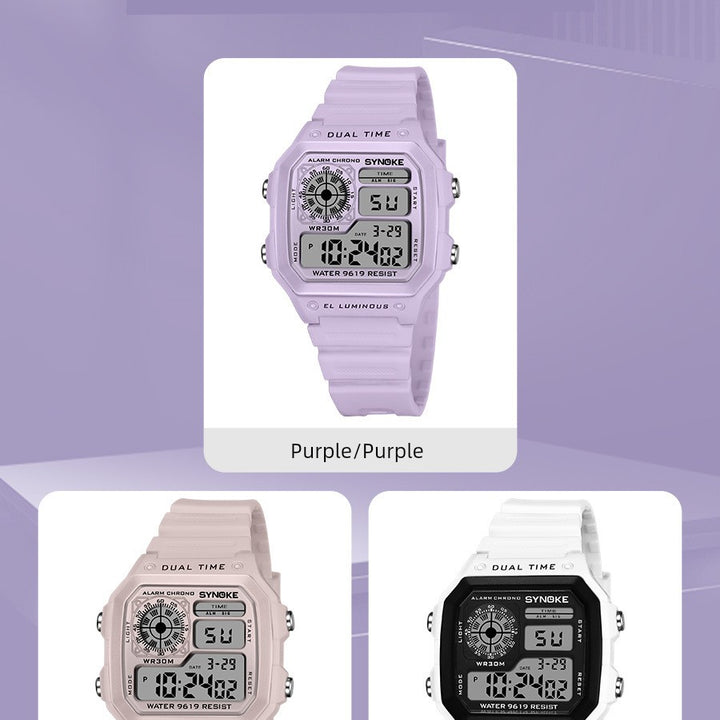 Synoke Nylon Woven Strap Retro Electronic Watch