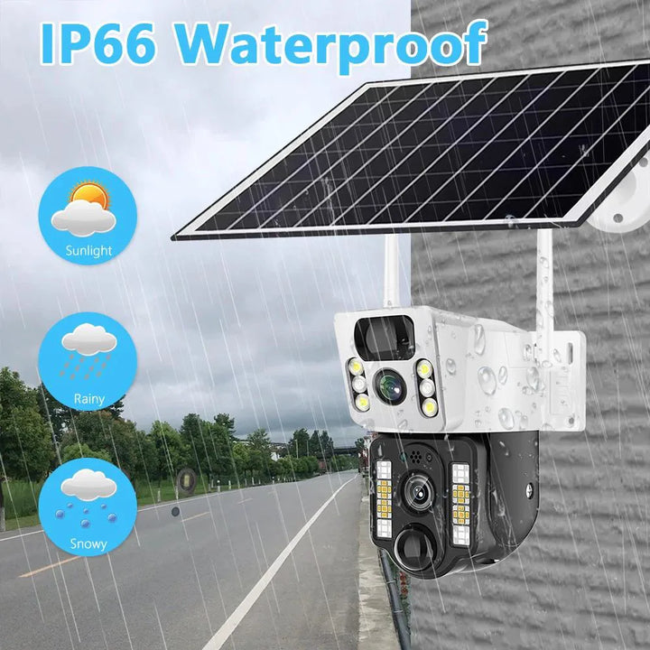 Solar Camera 8MP 4K 4G Dual Lens