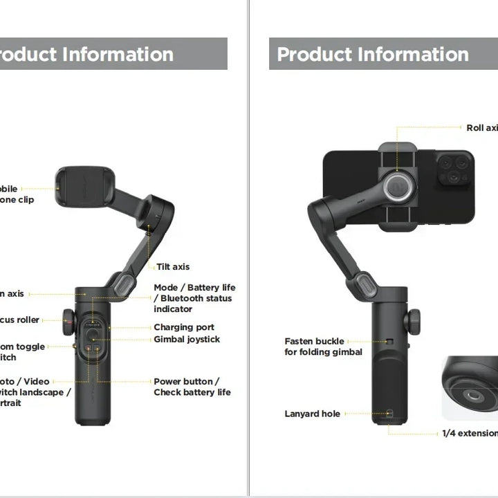 Handheld Gimbal Stabilizer for Smartphone