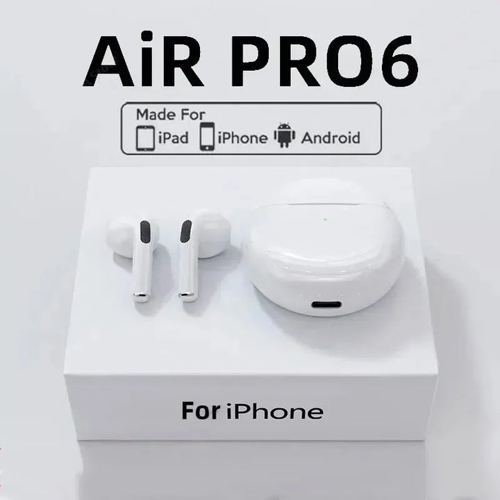 Pro 6 TWS Bluetooth earphones for iPhone