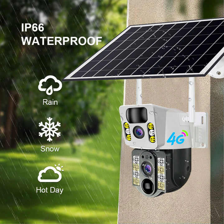 Solar Camera 8MP 4K 4G Dual Lens