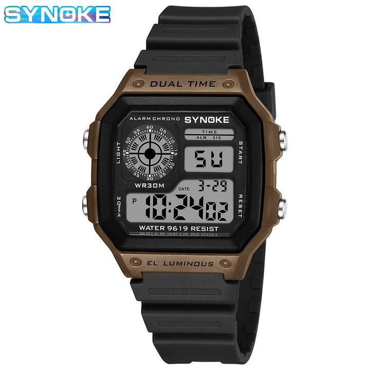 Synoke Nylon Woven Strap Retro Electronic Watch