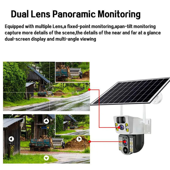 Solar Camera 8MP 4K 4G Dual Lens