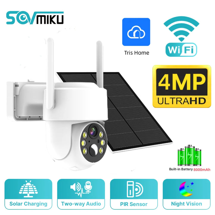 WIFI Solar Camera 4MP Human Detection