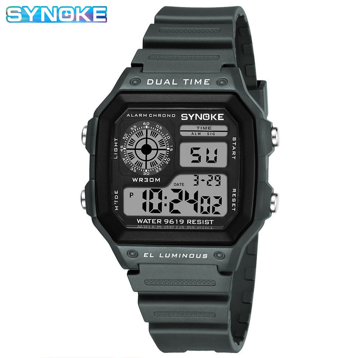 Synoke Nylon Woven Strap Retro Electronic Watch