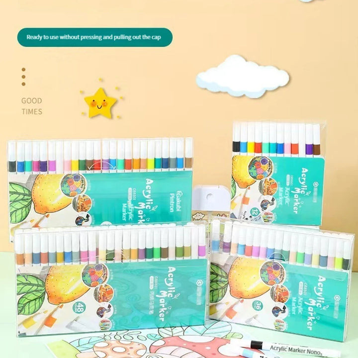 Color Acrylic Marker Pen Set – Soft Tip Creativity for Kids & Artists!