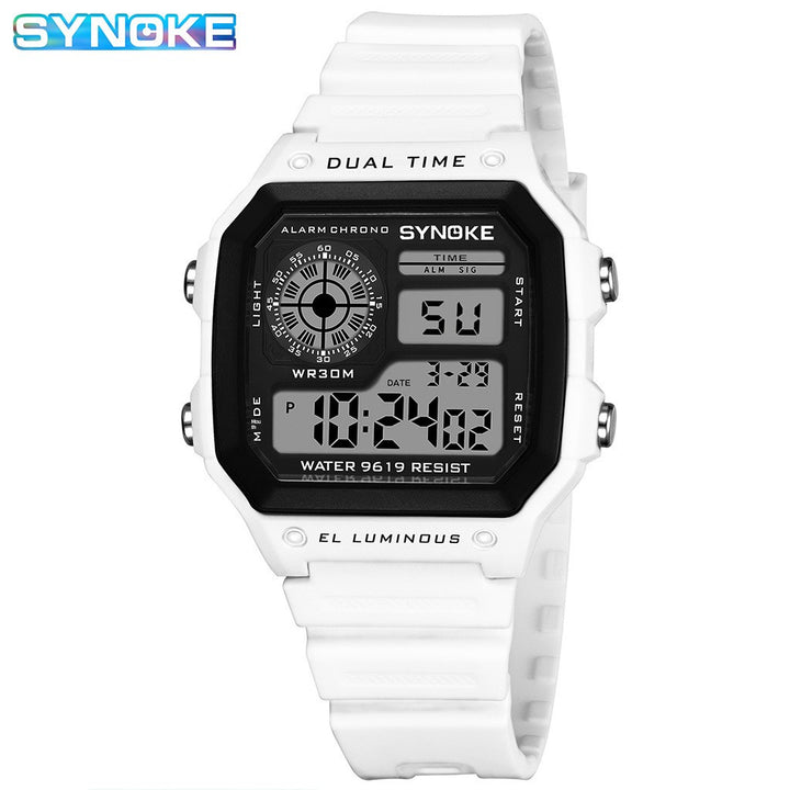 Synoke Nylon Woven Strap Retro Electronic Watch