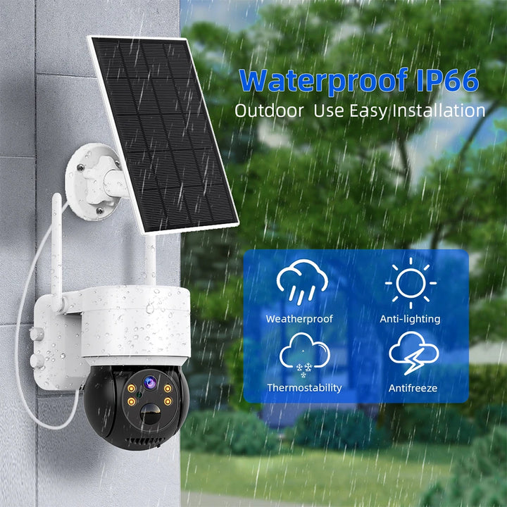 WIFI Solar Camera 4MP Human Detection