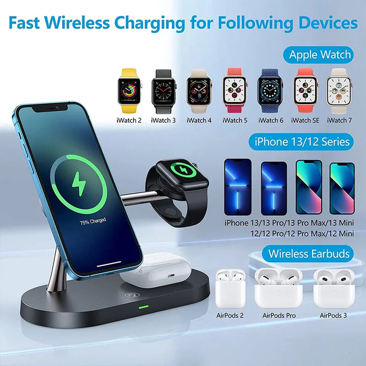 Wireless Charger Stand For iPhone, Apple Watch and Airpods