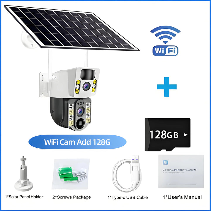 Solar Camera 8MP 4K 4G Dual Lens