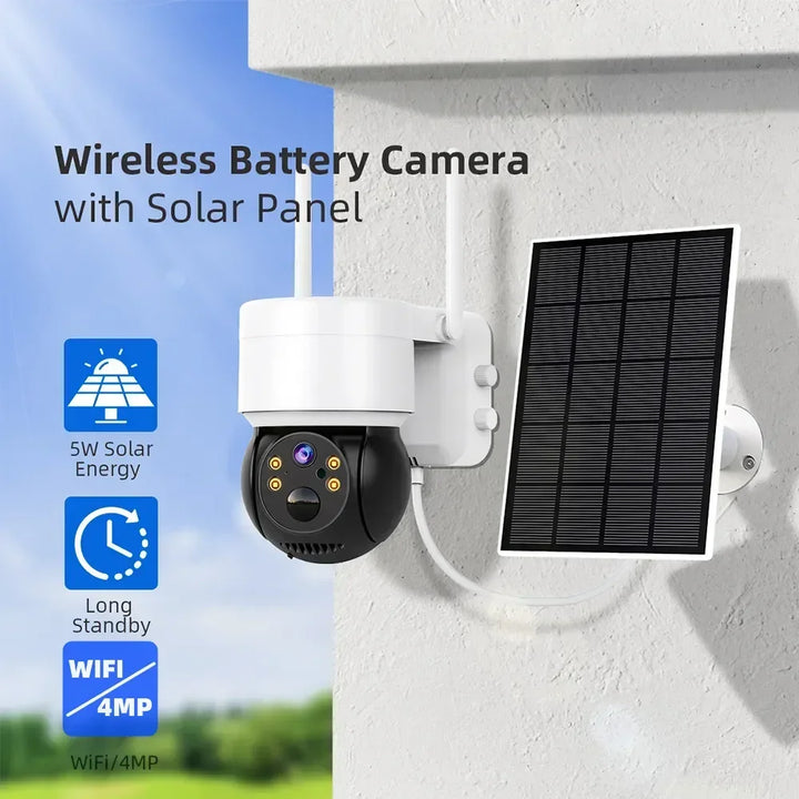 WIFI Solar Camera 4MP Human Detection