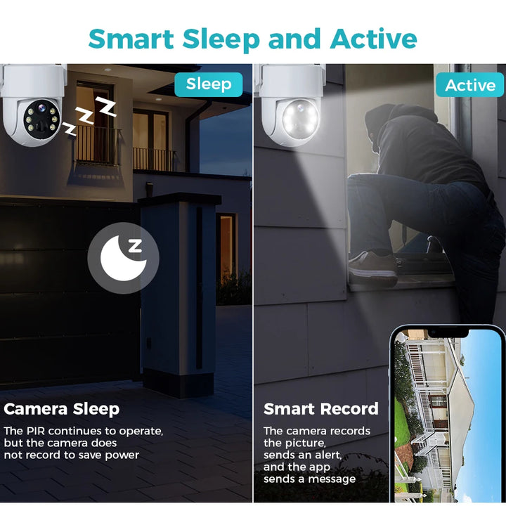 WIFI Solar Camera 4MP Human Detection